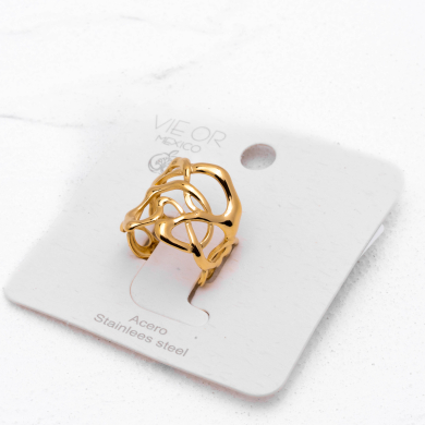 ANILLO ZO14123R Dorado Acero Inoxidable -A49