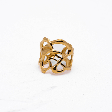 ANILLO ZO14123R Dorado Acero Inoxidable -A49