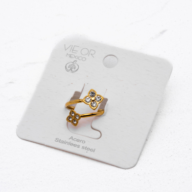 ANILLO ZO13672R Dorado Acero Inoxidable -A42