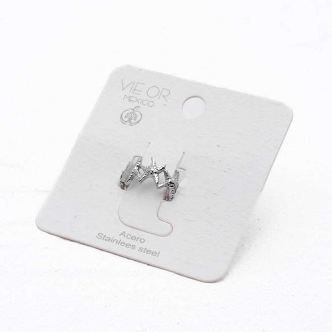 ANILLO ZO14142R150 Plateado Acero Inoxidable -A48