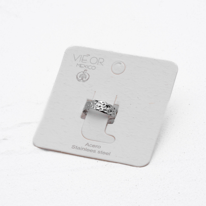 ANILLO ZO14126R Plateado Acero Inoxidable -2A23