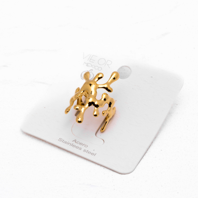 ANILLO ZO14100R Dorado Acero Inoxidable -2A39