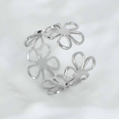 ANILLO ZO8256R Plateado Acero Inoxidable -A32 A45