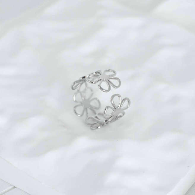 ANILLO ZO8256R Plateado Acero Inoxidable -A32 A45