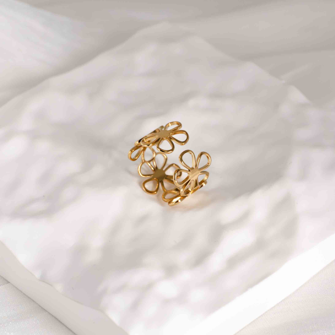 ANILLO ZO8256R Dorado Acero Inoxidable -A32 A45