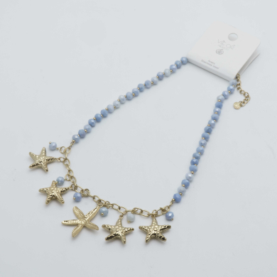 COLLAR Y00439 AZUL Acero Inoxidable