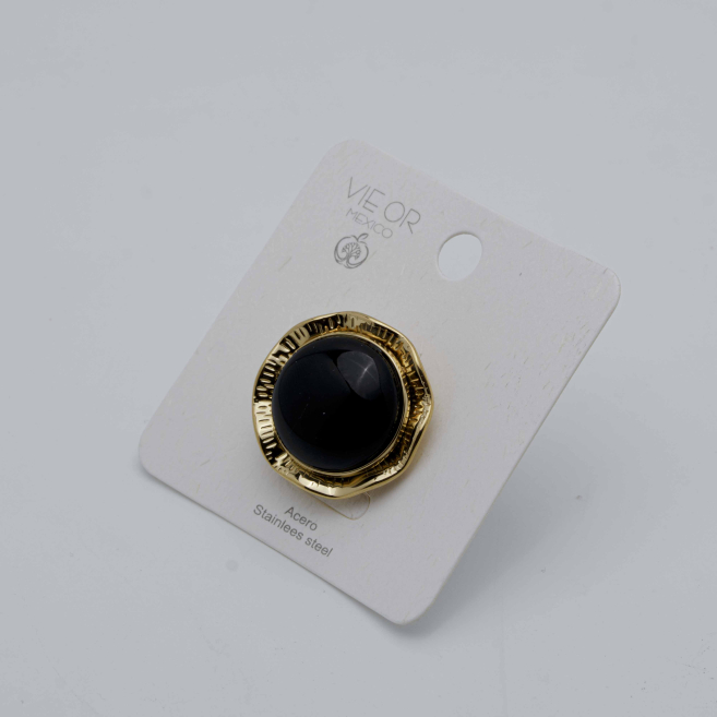 ANILLO Y00163 Negro Acero  Inoxidable -2A45 1 1 2A55