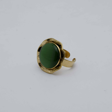 ANILLO Y00163 Verde Acero  Inoxidable -2A45 1 1 2A55