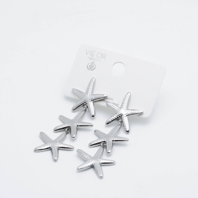 ARETES Y00389 PLATEADO Acero Inoxidable G34