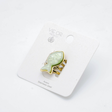 ANILLO Y00446 VERDE Acero Inoxidable 2A110