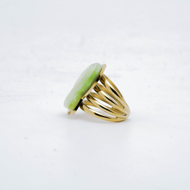 ANILLO Y00446 VERDE Acero Inoxidable 2A110