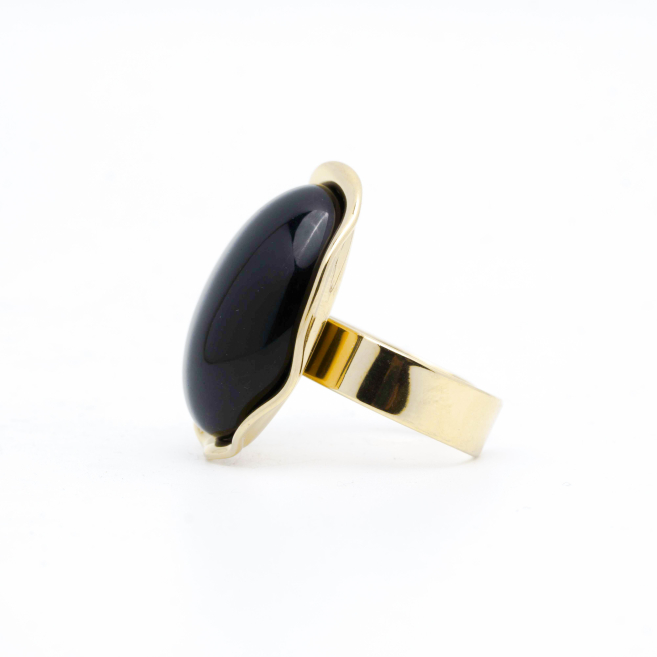 ANILLO Y00428 NEGRO Acero Inoxidable 2A26