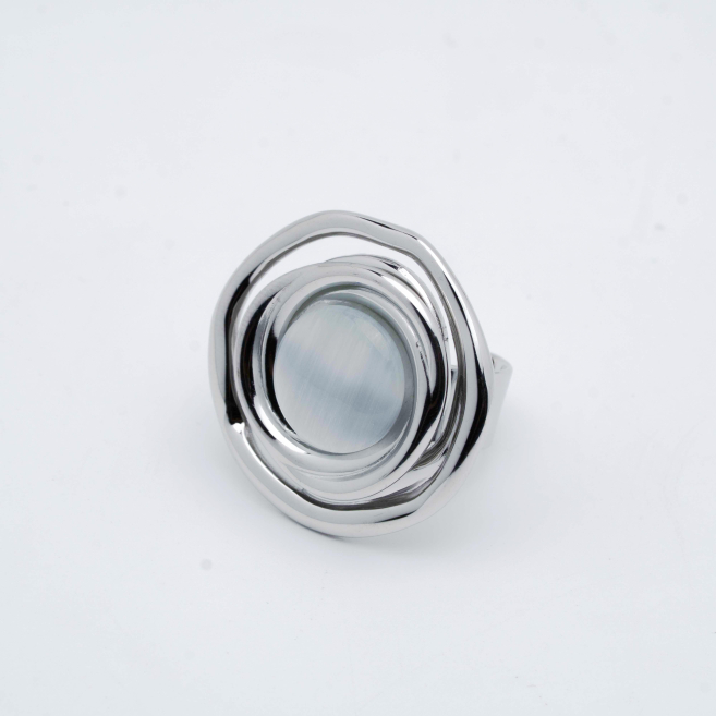 ANILLO Y00392 PLATEADO Acero Inoxidable 2A45