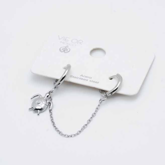 ARETES Y00440 PLATEADO Acero Inoxidable G23