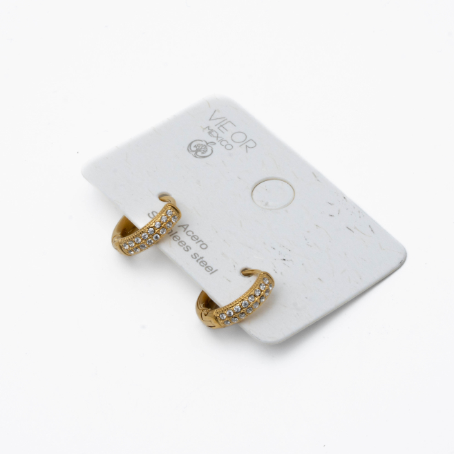 ARETES ZO10541E/9MM/250 Dorado Acero Inoxidable -F22