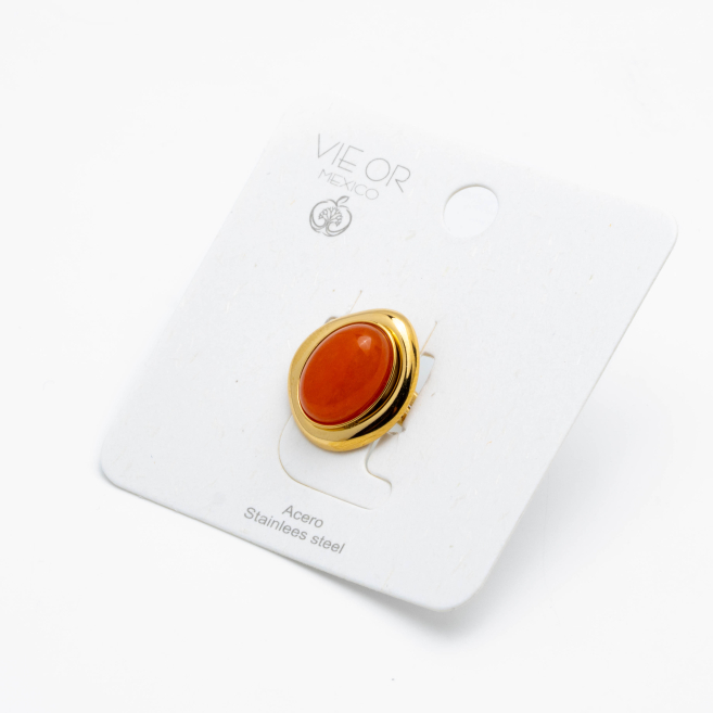 ANILLO Y00456 NARANJA Acero Inoxidable 2A58