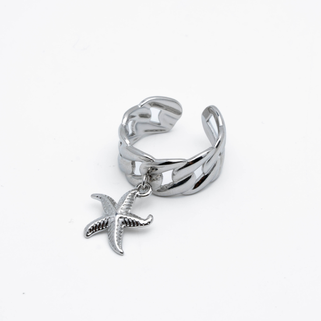 ANILLO Y00477 PLATEADO Acero Inoxidable A35