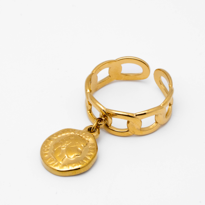 ANILLO ZO14068R Dorado Acero Inoxidable -2A33