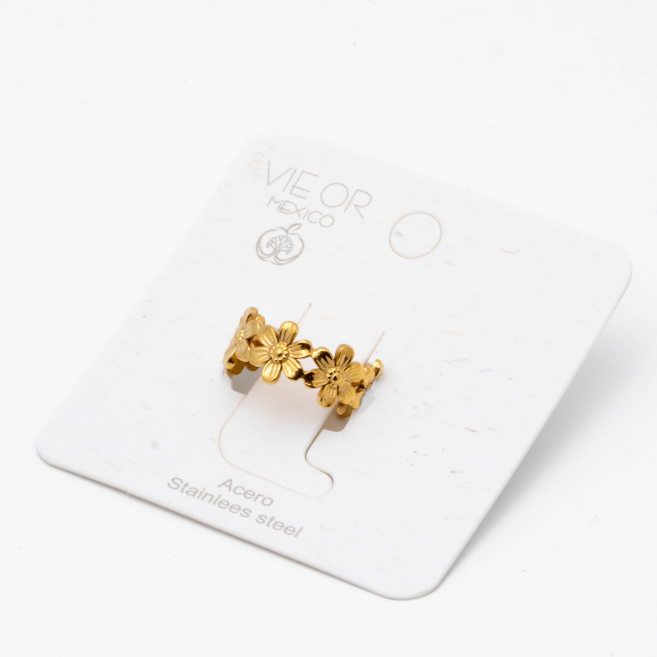 ANILLO ZO14135R Dorado Acero Inoxidable -2A37