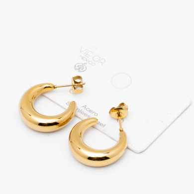 ARETES ZO14477E/25*25MM Dorado Acero Inoxidable -F25 F27