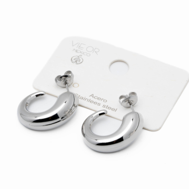 ARETES ZO14481E/20*22MM PLATEADO Acero Inoxidable F22