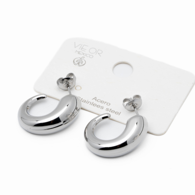 ARETES ZO14481E/20*22MM PLATEADO Acero Inoxidable F22