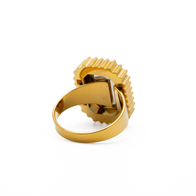 ANILLO ZO14074R DORADO VERDE Acero Inoxidable A13