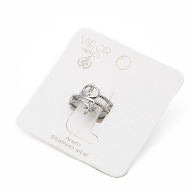 ANILLO ZO15323R PLATEADO Acero Inoxidable A12