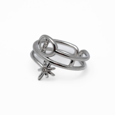 ANILLO ZO15323R PLATEADO Acero Inoxidable A12