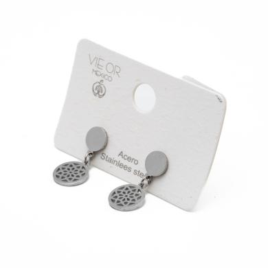 ARETES ZO2923E PLATEADO Acero Inoxidable G55