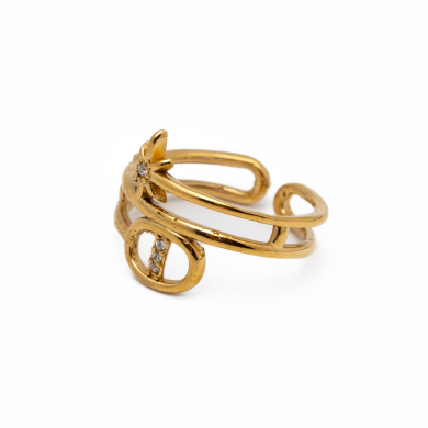 ANILLO ZO15323R DORADO Acero Inoxidable A12