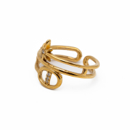 ANILLO ZO15323R DORADO Acero Inoxidable A12
