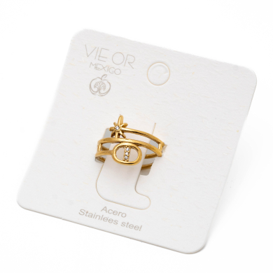 ANILLO ZO15323R DORADO Acero Inoxidable A12