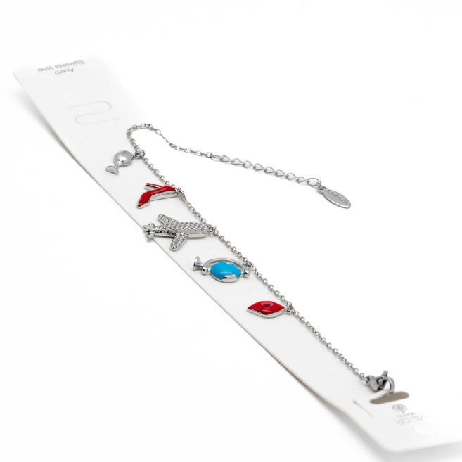 PULSERA ZO13457B PLATEADO Acero Inoxidable 2C34