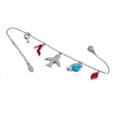 PULSERA ZO13457B PLATEADO Acero Inoxidable 2C34