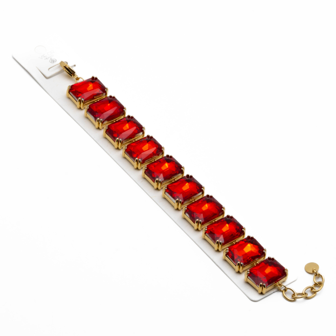 PULSERA ZO13542B DORADO ROJO Acero Inxidable 2C24