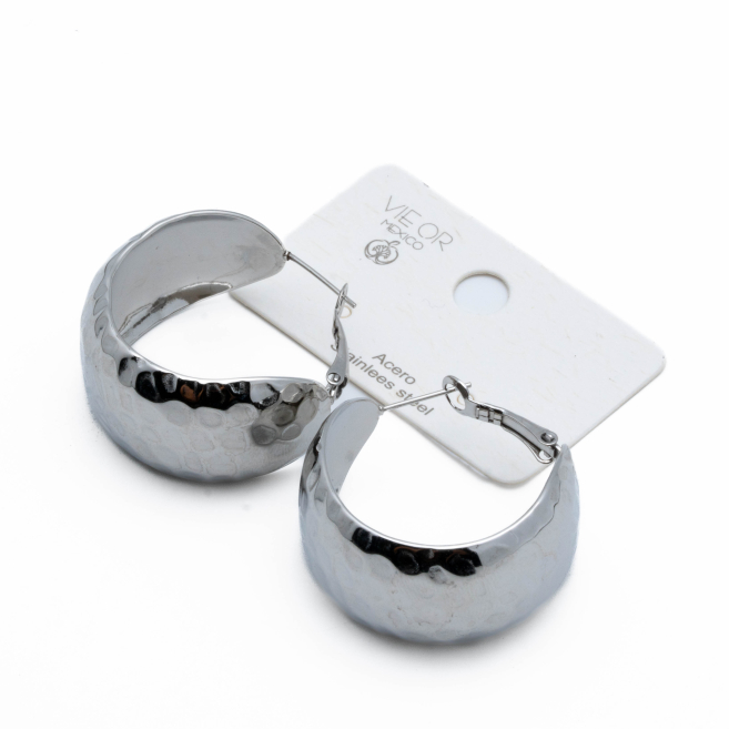 ARETES ZO14510E PLATEADO Acero Inxidable F510