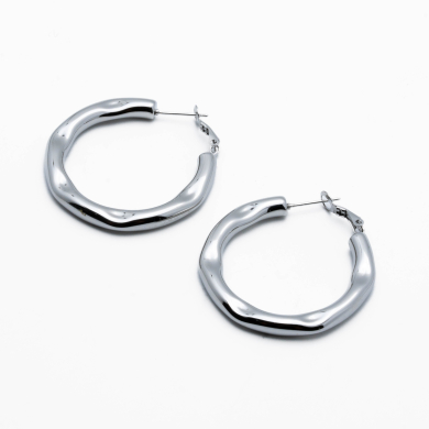 ARETES ZO13267E/40MM PLATEADO Acero Inxidable F410