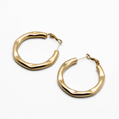 ARETES ZO13267E/40MM DORADO Acero Inxidable F410