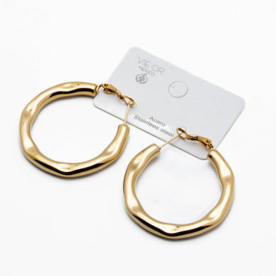 ARETES ZO13267E/40MM DORADO Acero Inxidable F410