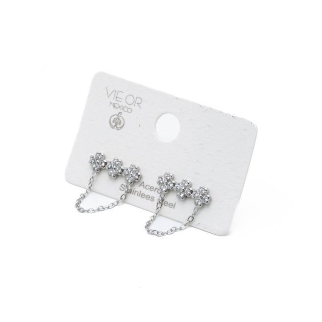 ARETES ZO13952E PLATEADO Acero Inxidable F51