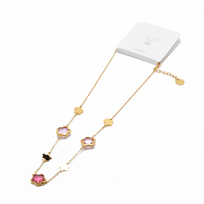 COLLAR ZO14519N/10MM/40+5CM DORADO ROSA Acero Inxidable E59