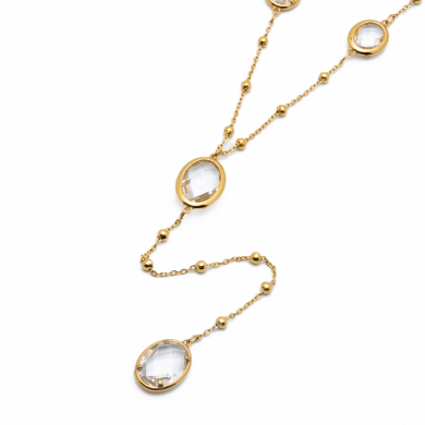 COLLAR ZO13492N DORADO BLANCO Acero Inxidable E59