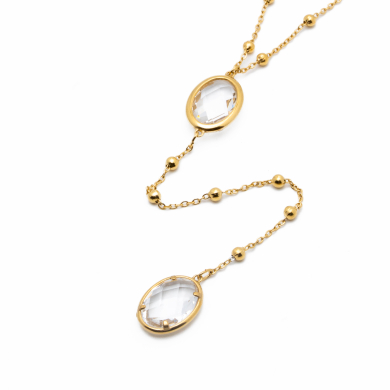 COLLAR ZO13492N DORADO BLANCO Acero Inxidable E59