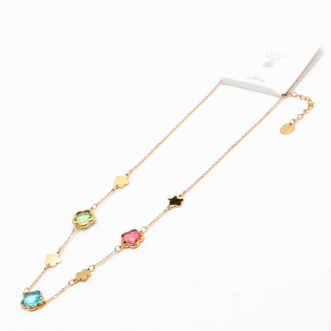 COLLAR ZO14519N/10MM/40+5CM DORADO MULTICOLOR Acero Inxidable E59