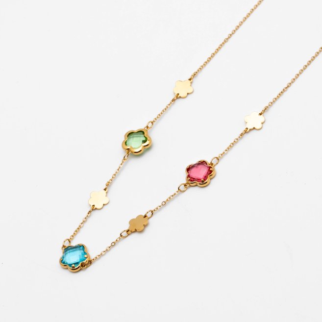 COLLAR ZO14519N/10MM/40+5CM DORADO MULTICOLOR Acero Inxidable E59