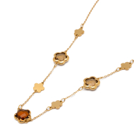 COLLAR ZO14519N/10MM/40+5CM DORADO MARRON Acero Inxidable E59