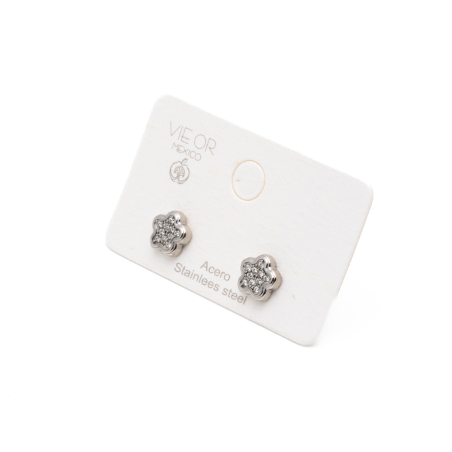 ARETES ZO14845E PLATEADO Acero Inxidable F51