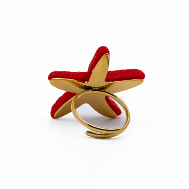 ANILLO ZO14437R DORADO ROJO Acero Inxidable 2A42