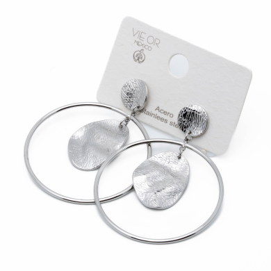 ARETES ZO14031E PLATEADO Acero Inxidable G42